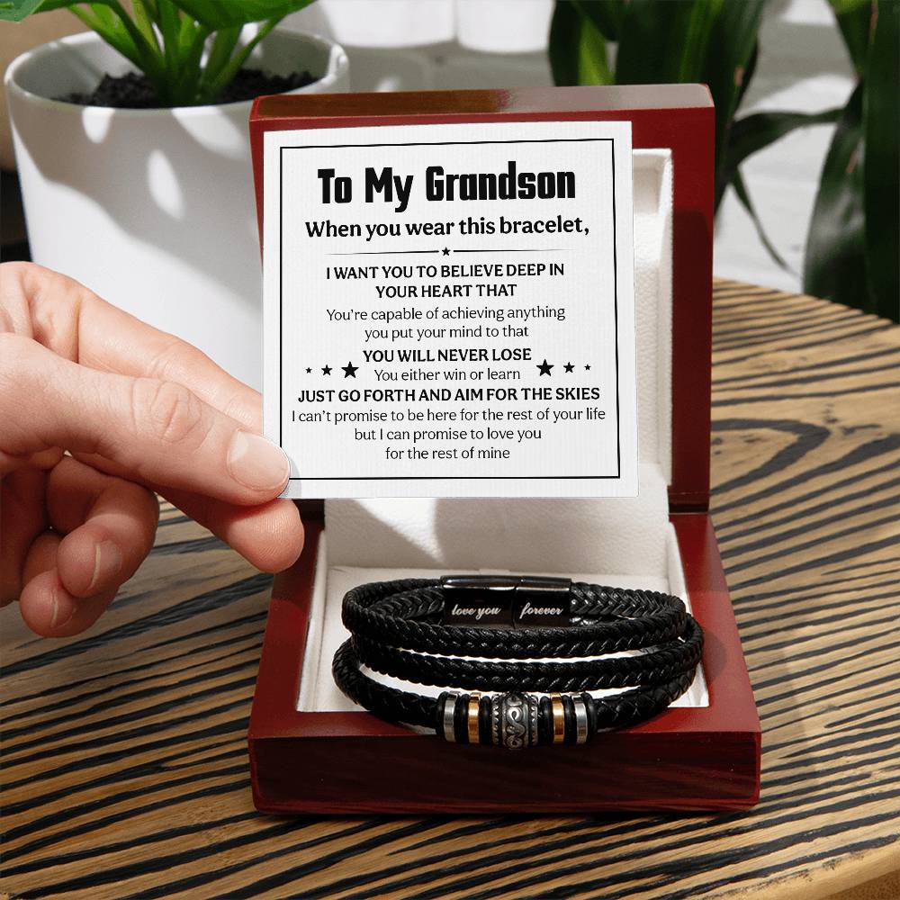 Love You Forever Believe Deep (To My Grandson) – Bracelet