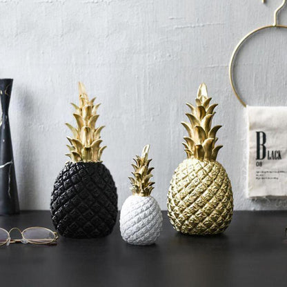 Gold Pineapple Resin Window Display Decor