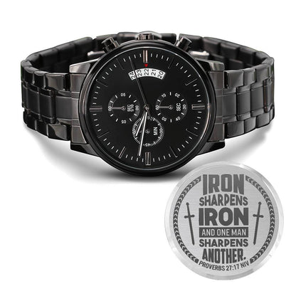 Iron Sharpens Iron (Proverbs 2717) – Men's Watch