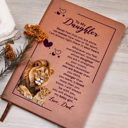 To My Daughter Your Crown – Leather Journal