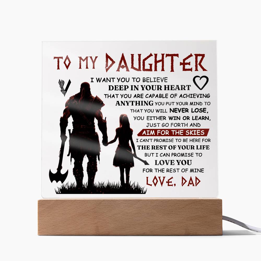 To My Daughter Skies – Acrylic Square