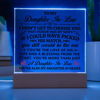 To My Daughter-in-Law Honor – Acrylic Square