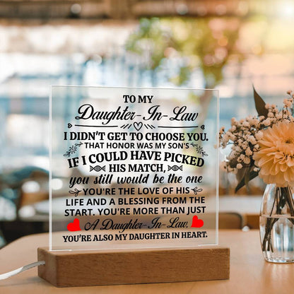To My Daughter-in-Law Honor – Acrylic Square